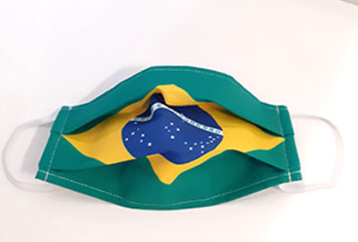 Masque "Drapeau du Brésil" adulte