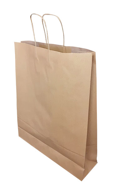 Sac en papier kraft à poignée torsadée 420 x 500 x 120 mm