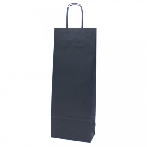 SAC PAPIER POIGNÉE TORSADÉE KRAFT BLEU MARINE 150 X 395 X 80 mm