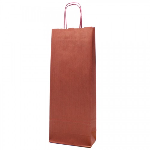 SAC PAPIER POIGNÉE TORSADÉE KRAFT BORDEAUX 150 X 395 X 80 mm