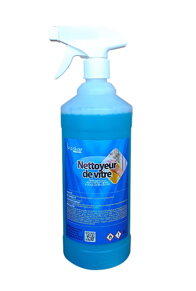 Nettoyeur de Vitre - Nettoyant pour vitres à action rapide, à usage professionnel (1L)