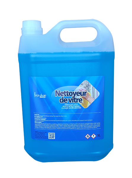 Nettoyeur de Vitre - Nettoyant pour vitres à action rapide, à usage professionnel (5L)