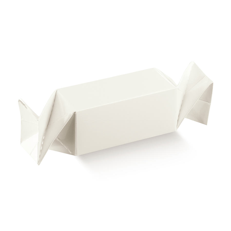 BOITE EN FORME DE BOMBON "CARAMELLA BLANC"
