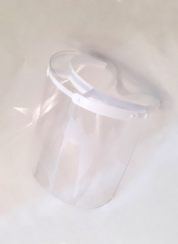 Visière acrylique blanche
