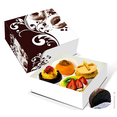 Choc 0/P4 - Boîte à pâtisserie 13,5x11,7x5,5 cm (200 pièces)