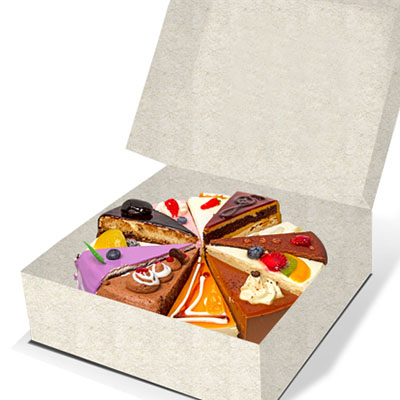 Eco Carta BAS 20 - Boîte à pâtisserie 20x20x7 cm (100 pièces)