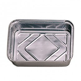Barquette en aluminium avec couvercle 2 L - 260 x 190 x 56 mm (100 pièces)