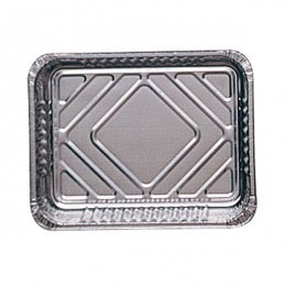 Barquette en aluminium avec couvercle 3 L - 321 x 261 x 50 mm (100 pièces)