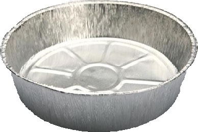 Barquette ronde en aluminium avec couvercle 1,5 L - 197 x 40 mm (100 pièces)