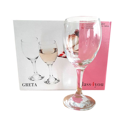 6 Verres a pied "Greta" 2.55 dl