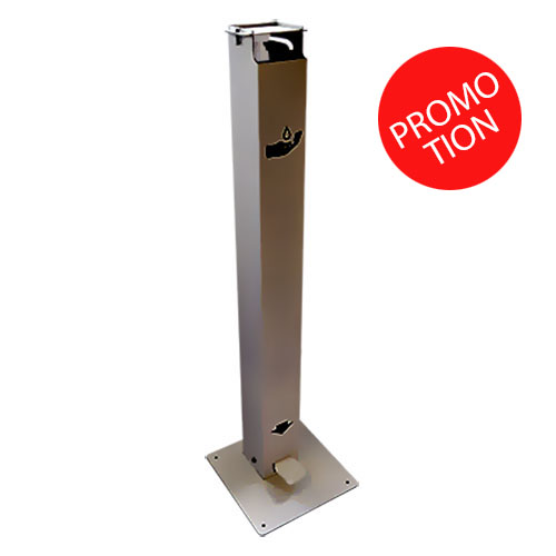 Distributeur d'alcool en gel en acier inoxydable (support réglable ci-dessous)