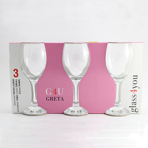 Ensemble de 3 verres a pied "Greta" 2.55 dl