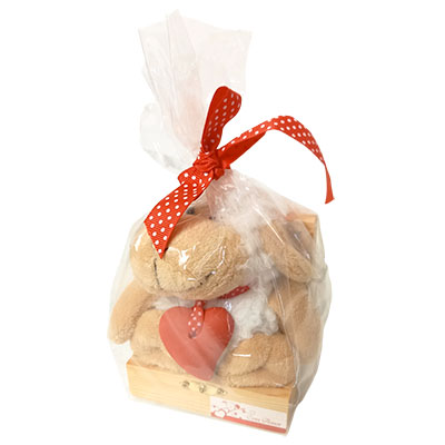 Peluche mouton avec petit coffre