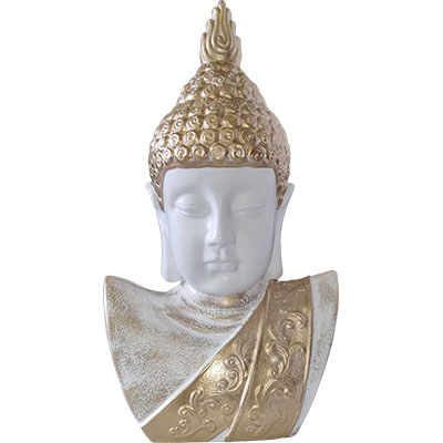 Bouddha (buste) - Blanc et Or