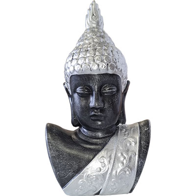 Bouddha (buste) - Noir et Argent
