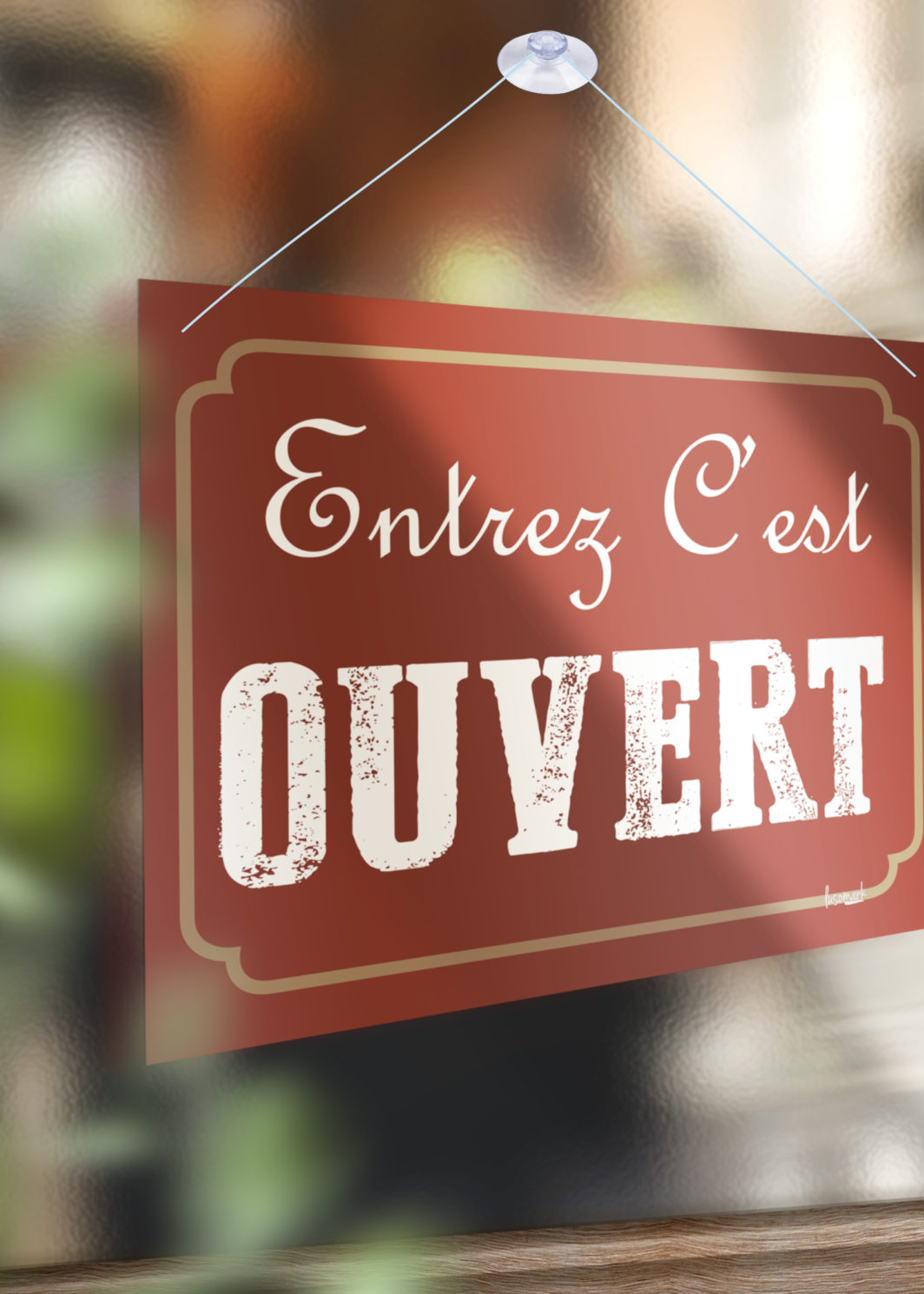 Plaque de repérage 250 x 200 mm Ouvert - Fermé